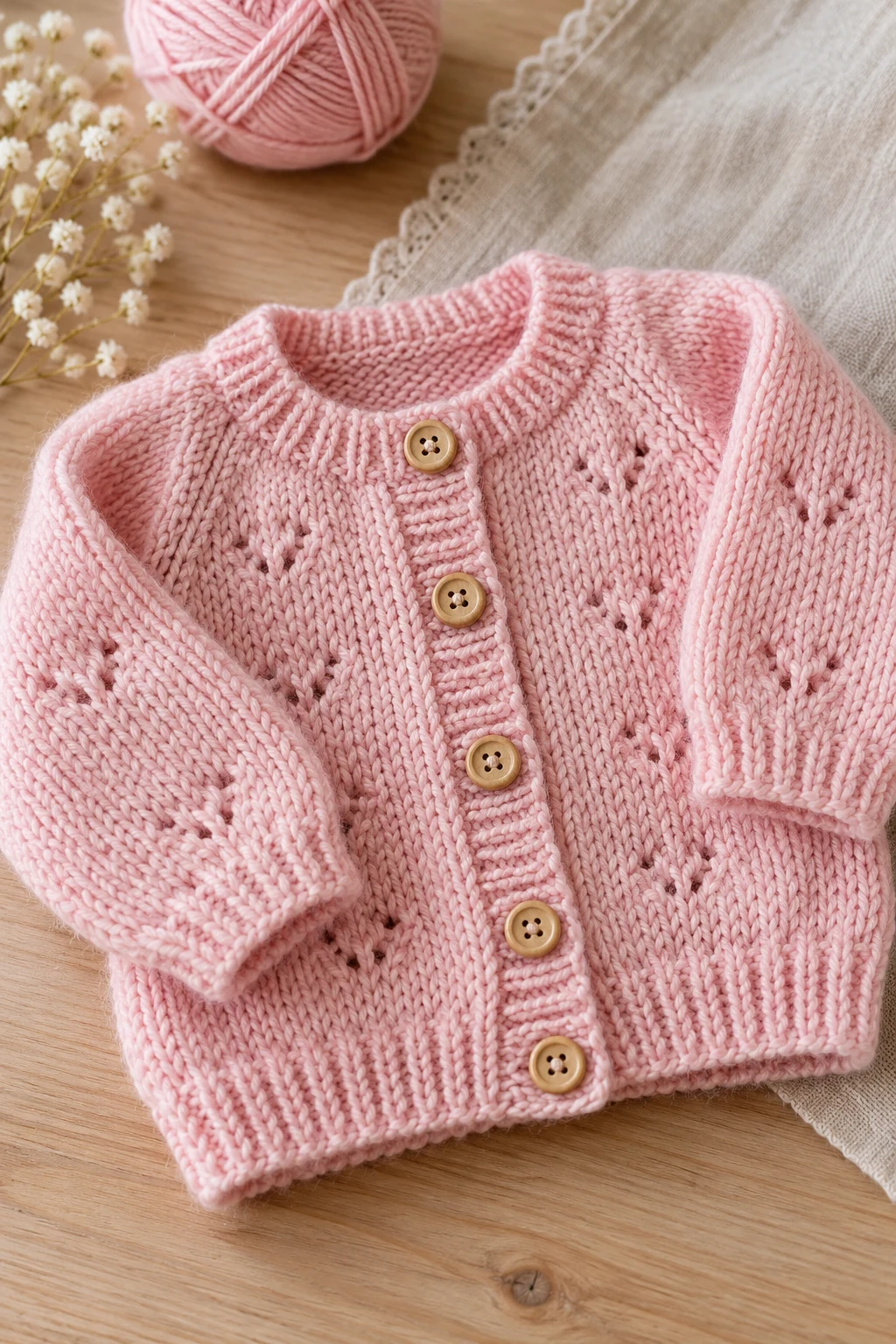 Soft Knitted Baby Cardigan — tricot facile style outfit