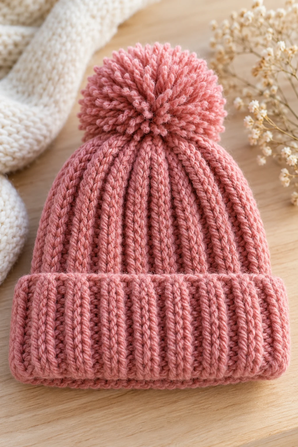 Stylish Ribbed Beanie for Cold Weather — tricot facile style outfit