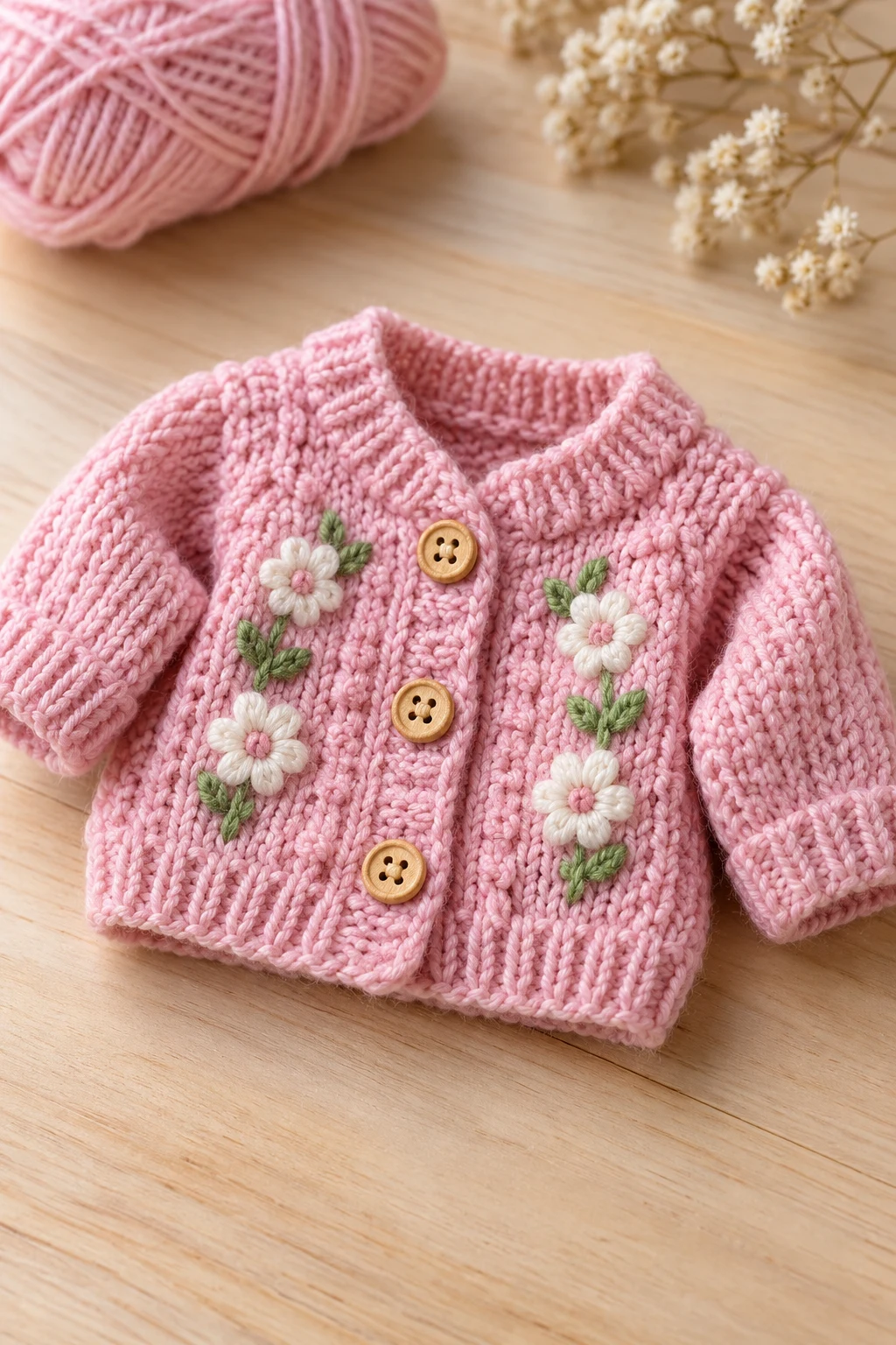 Cute Knitted Doll Cardigan — tricot facile style outfit