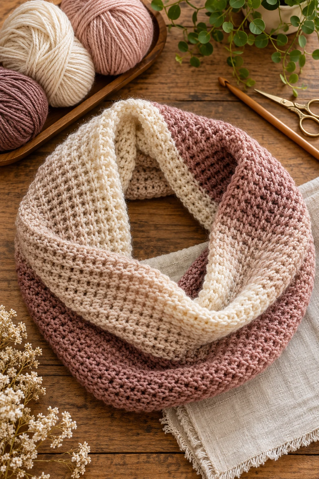 Tunisian Crochet Cowl — tunisian crochet style outfit