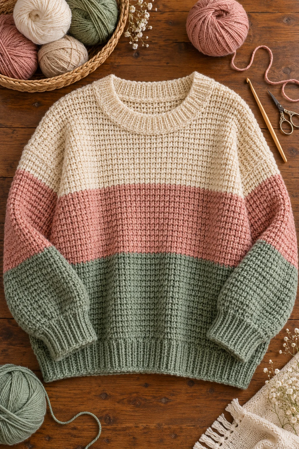 Tunisian Knit Stitch Sweater — tunisian crochet style outfit
