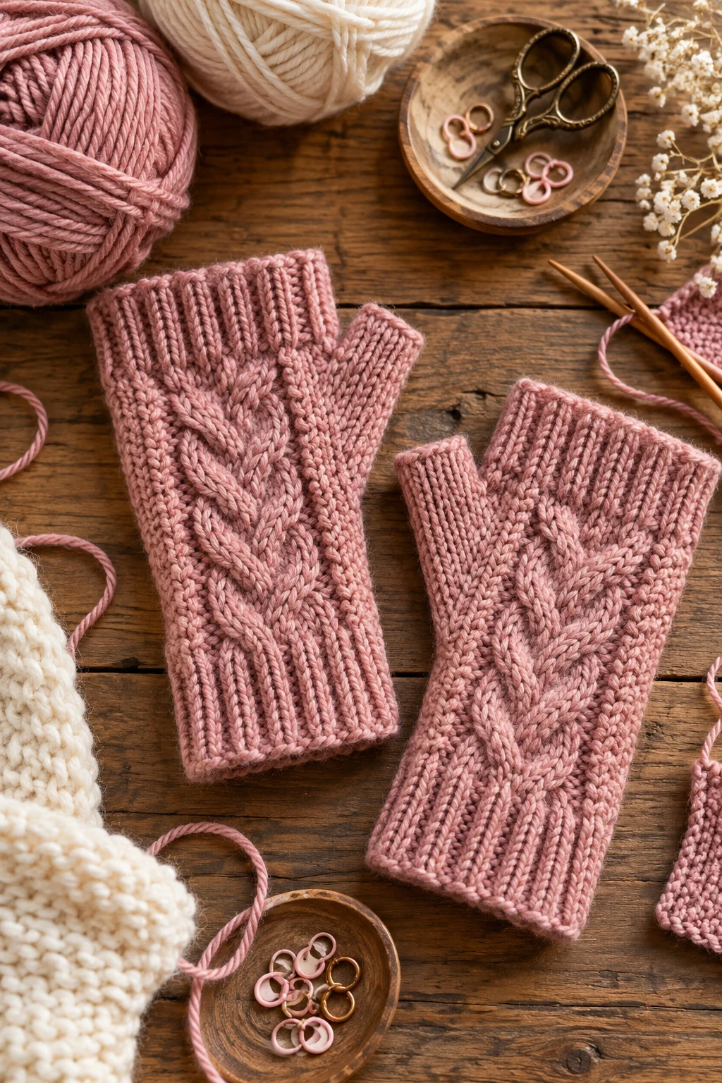 Cozy Fingerless Gloves — tuto tricot style outfit