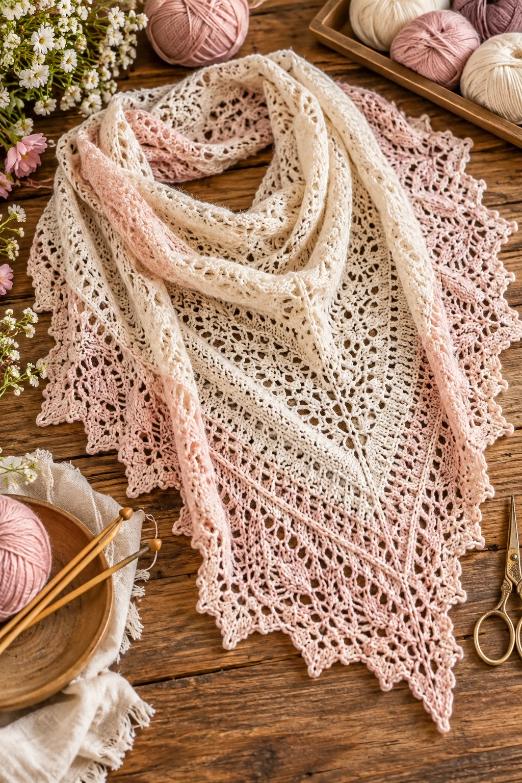 Elegant Lace Shawl — tuto tricot style outfit