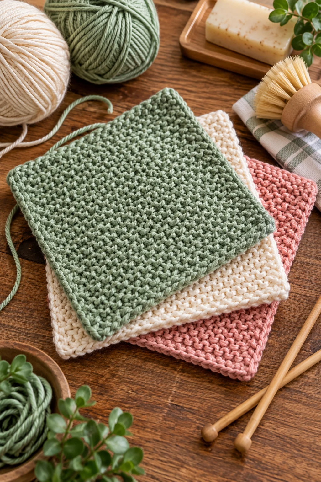 Quick Knitted Dishcloth — tuto tricot style outfit