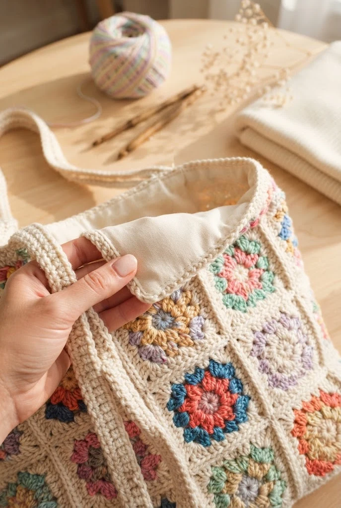 The Classic Granny Square Market Tote — tutorial crochet bag
