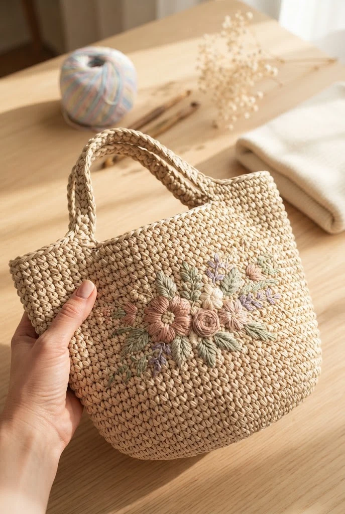 The French Country Straw-Style Tote — tutorial crochet bag