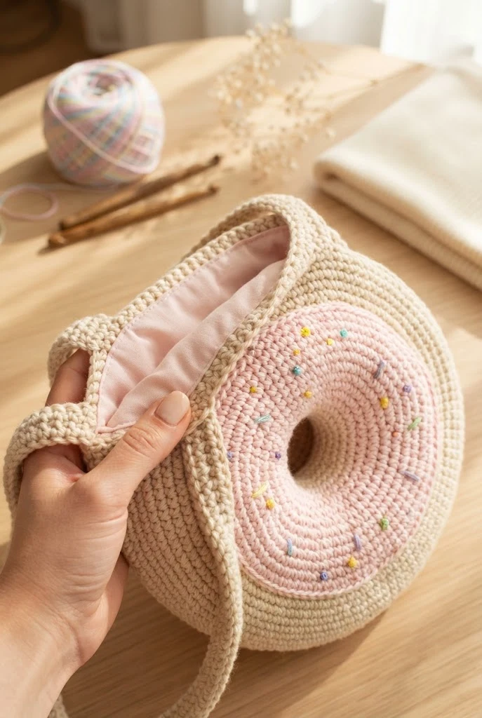 The Sweet Pastels Donut Circle Bag — tutorial crochet bag