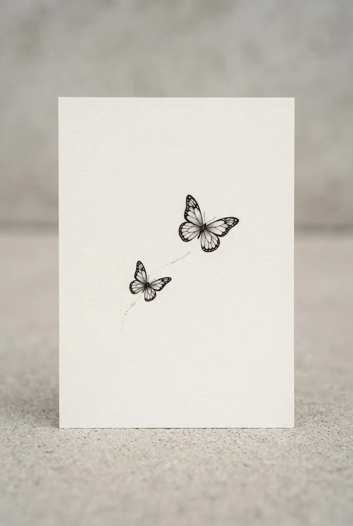 Subtle Placement: Two Butterfly Tattoo Behind Ear — two butterfly tattoo style outfit
