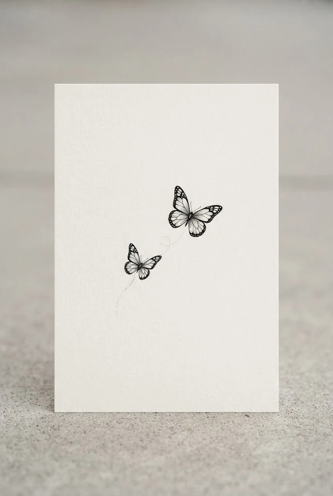 Graceful Two Butterfly Tattoo on Wrist — two butterfly tattoo style outfit