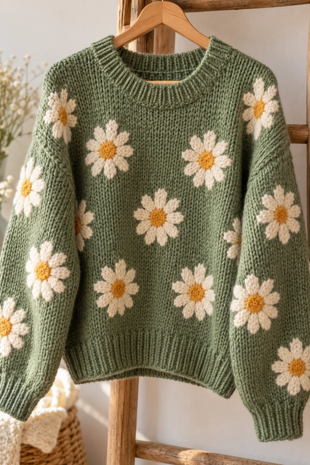 The Vintage Daisy Knit Sweater — vintage knitted sweaters