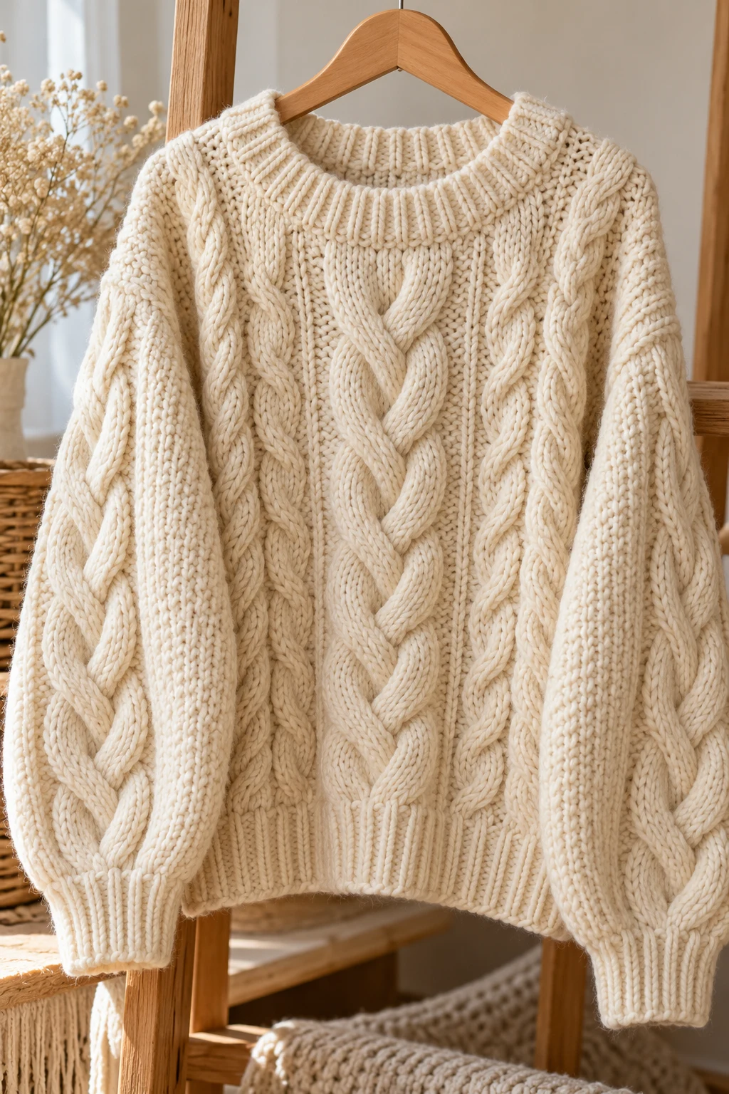 The Classic Cream Cable-Knit Sweater — vintage knitted sweaters