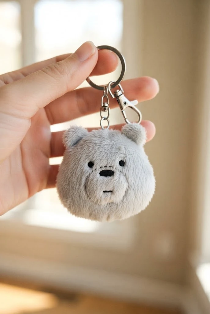Stuffed Minky Fleece Pocket Charms — we bare bears keychains style outfit