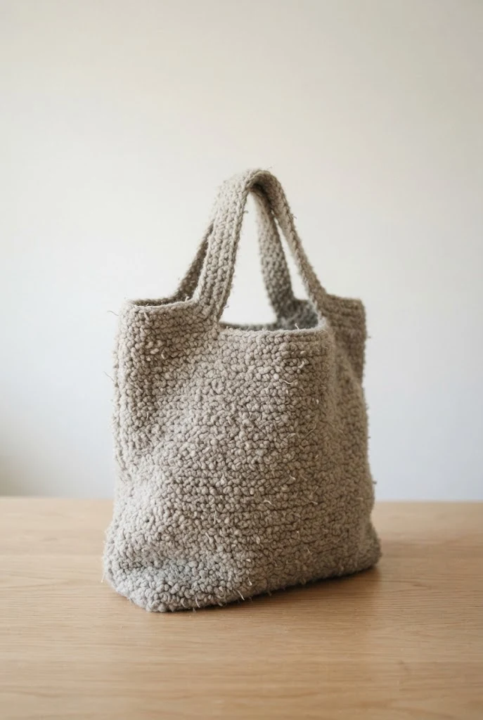 Sherpa Fleece Textured Tote — winter crochet bag style outfit