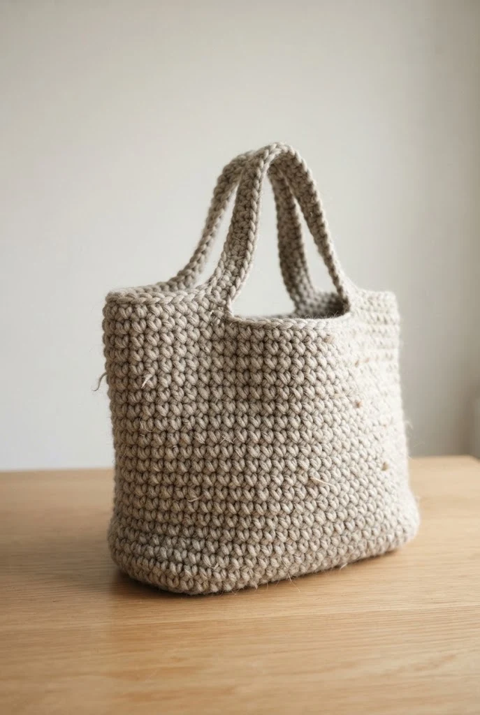 Chunky Wool Market Tote — winter crochet bag style outfit