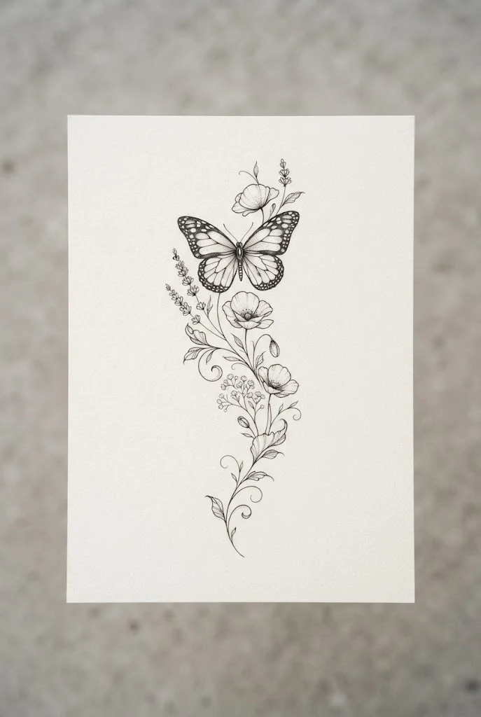 Micro Side-Wrist Flutter — wrist butterfly tattoo style outfit