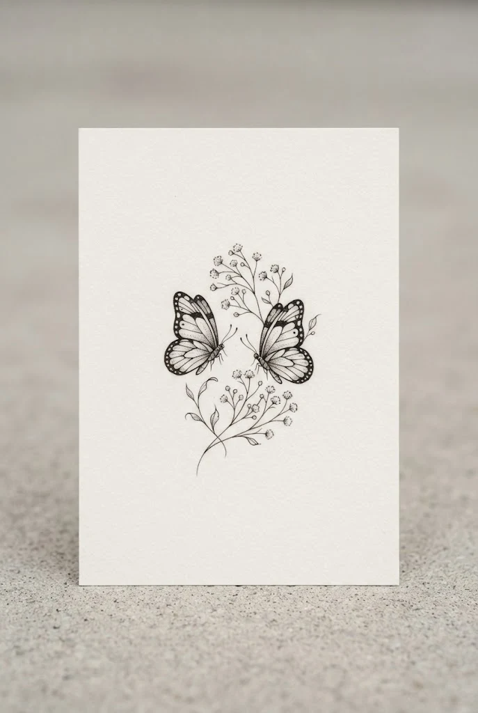 Twin Sister Micro Insects — wrist butterfly tattoo style outfit