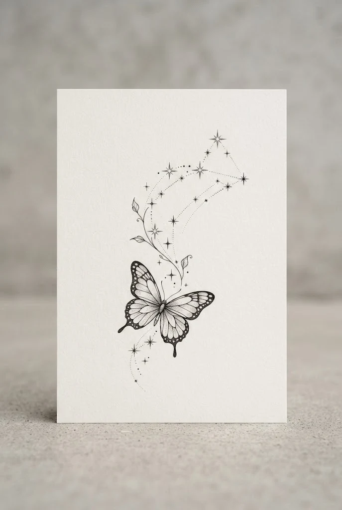 Constellation Starry Trail — wrist butterfly tattoo style outfit