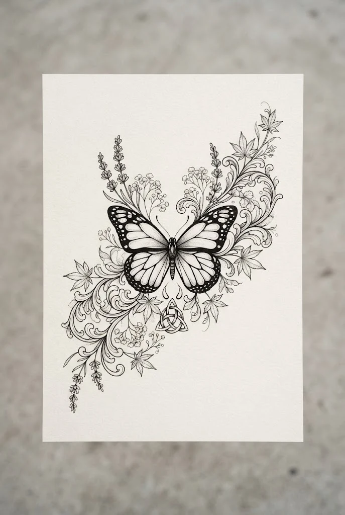 Bold Neo-Traditional Statement — wrist butterfly tattoo style outfit