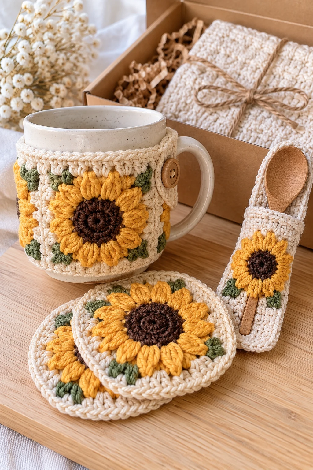 Crochet Mug Cozy and Gift Set — yarn crochet ideas style outfit
