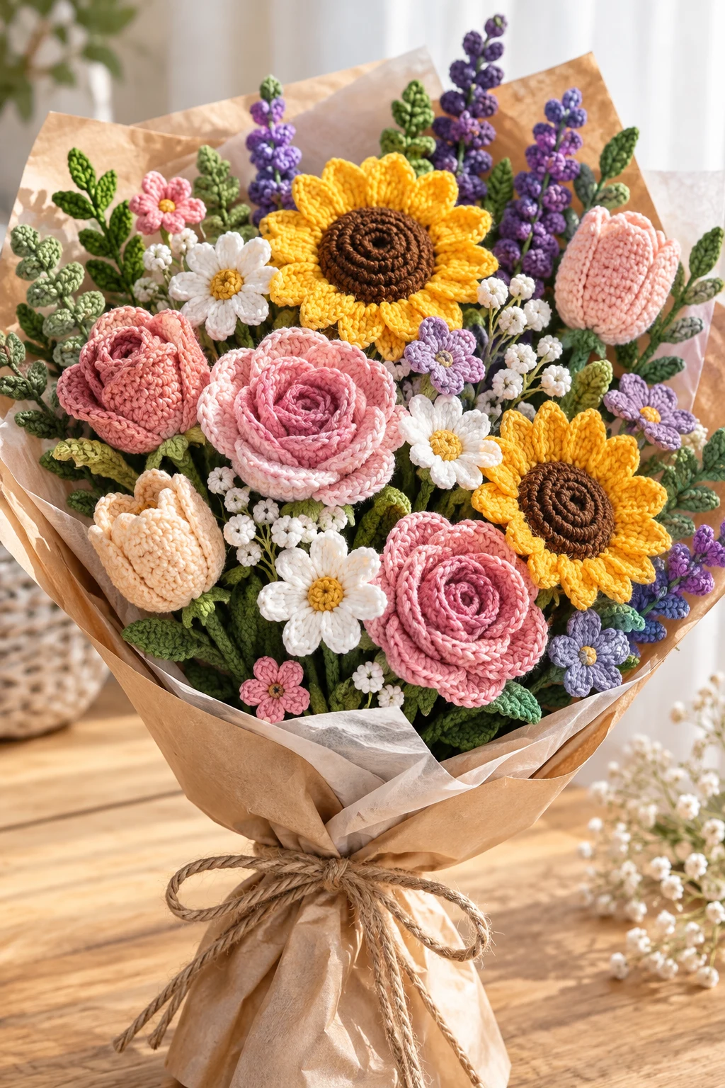 Crochet Flower Bouquet — yarn crochet ideas style outfit