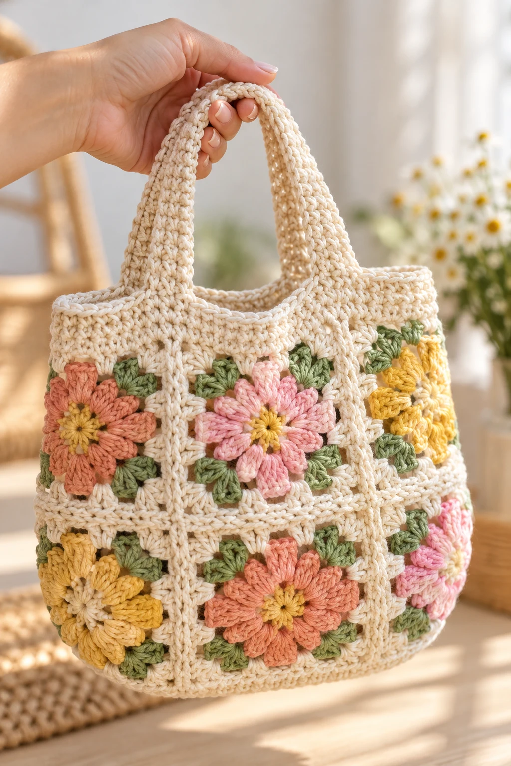 Mini Crochet Market Bag — yarn crochet ideas style outfit